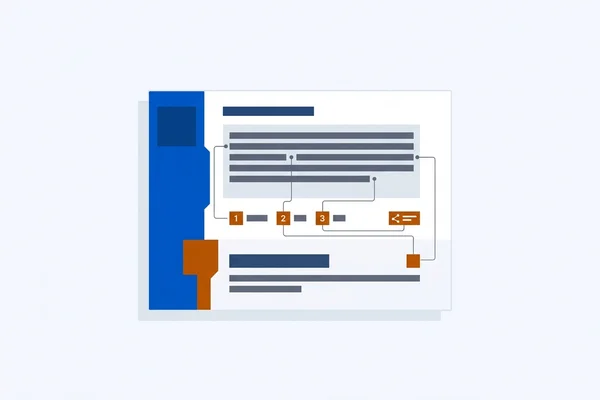 Anatomy of an AI answer card with numbered source links beneath the paragraph