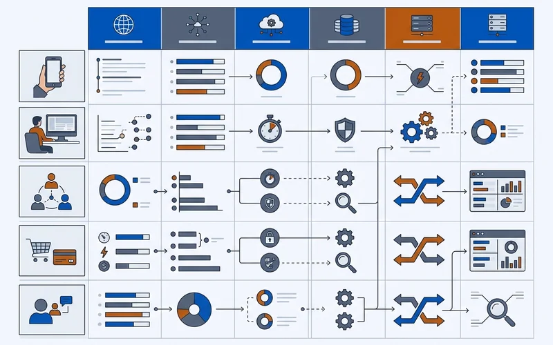 Decision matrix panel matching reader situations to platform recommendations