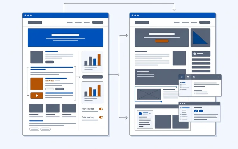 Two-path panel showing sites that should add schema now versus sites that should wait